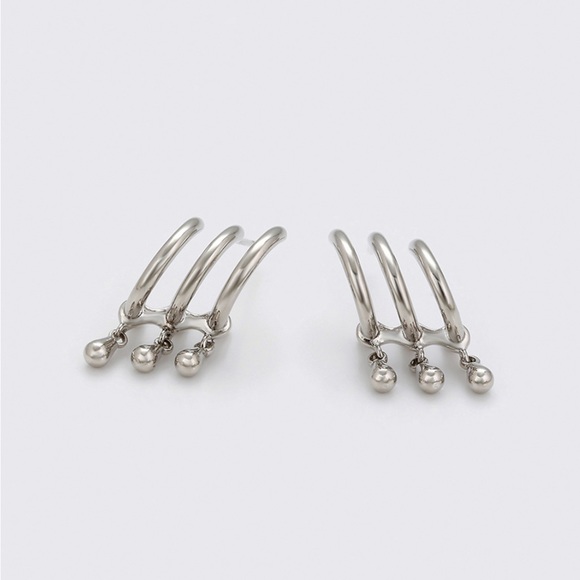 Dangle Drop Earrings | Platinum Plated | Luxury Jewelry - Picture 5 of 10